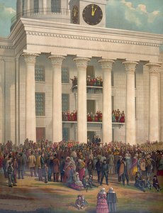 The Starting Point of the Great War Between the States, Inauguration of Jefferson Davis, Montgomery, Alabama, February 18, 1861, pub. 1878 by James Massalon